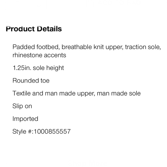 Adrienne Vittadini Sport Black Nance Stretch Knit Loafers Rhinestones Women’s 8 - Picture 7 of 7